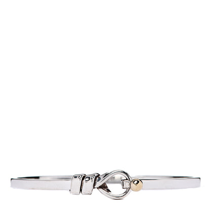 Tiffany Sterling Silver 18K Yellow Gold Buckle Bracelet 1 of 4