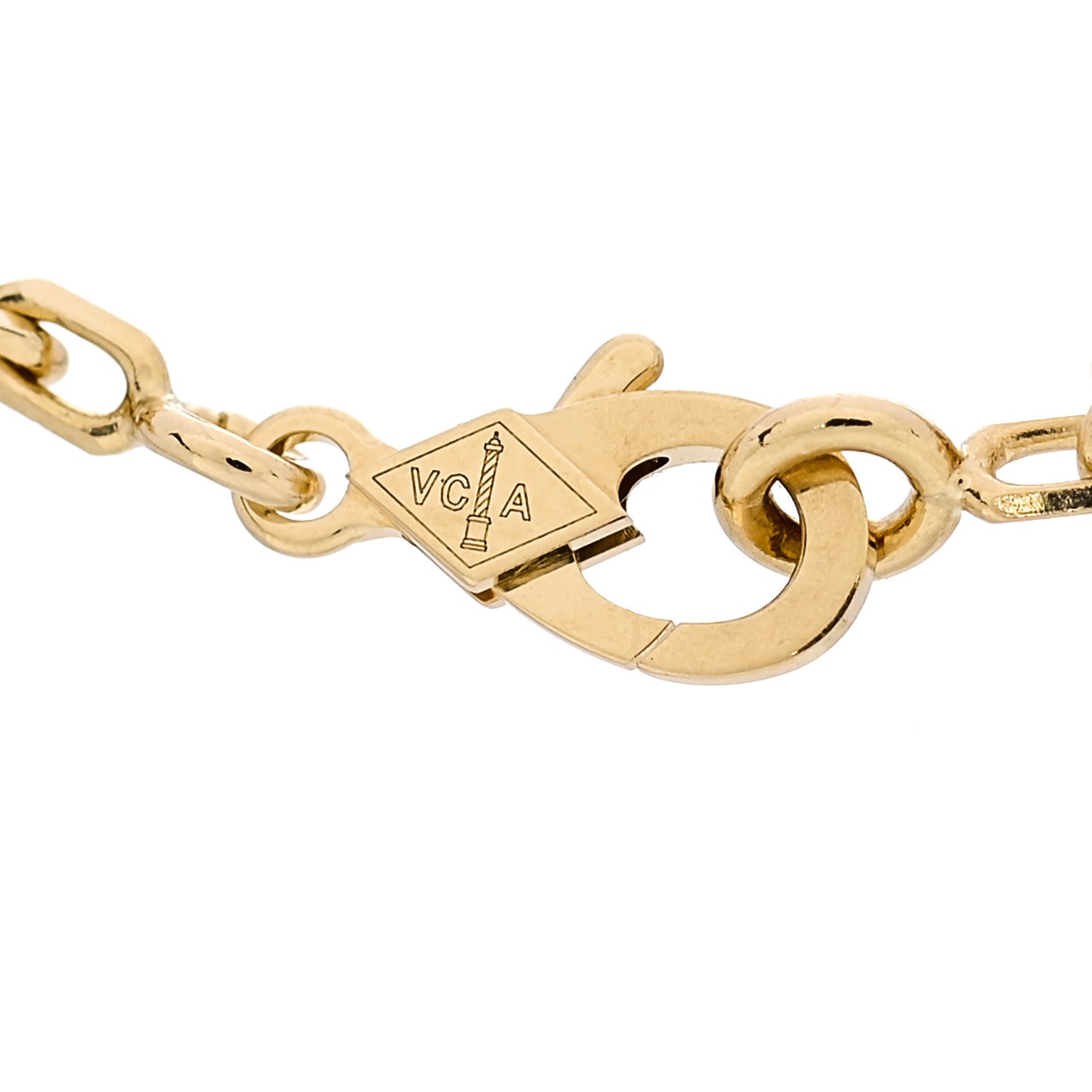 18K Yellow Gold Blue Agate 5 Motifs Vintage Alhambra Bracelet
