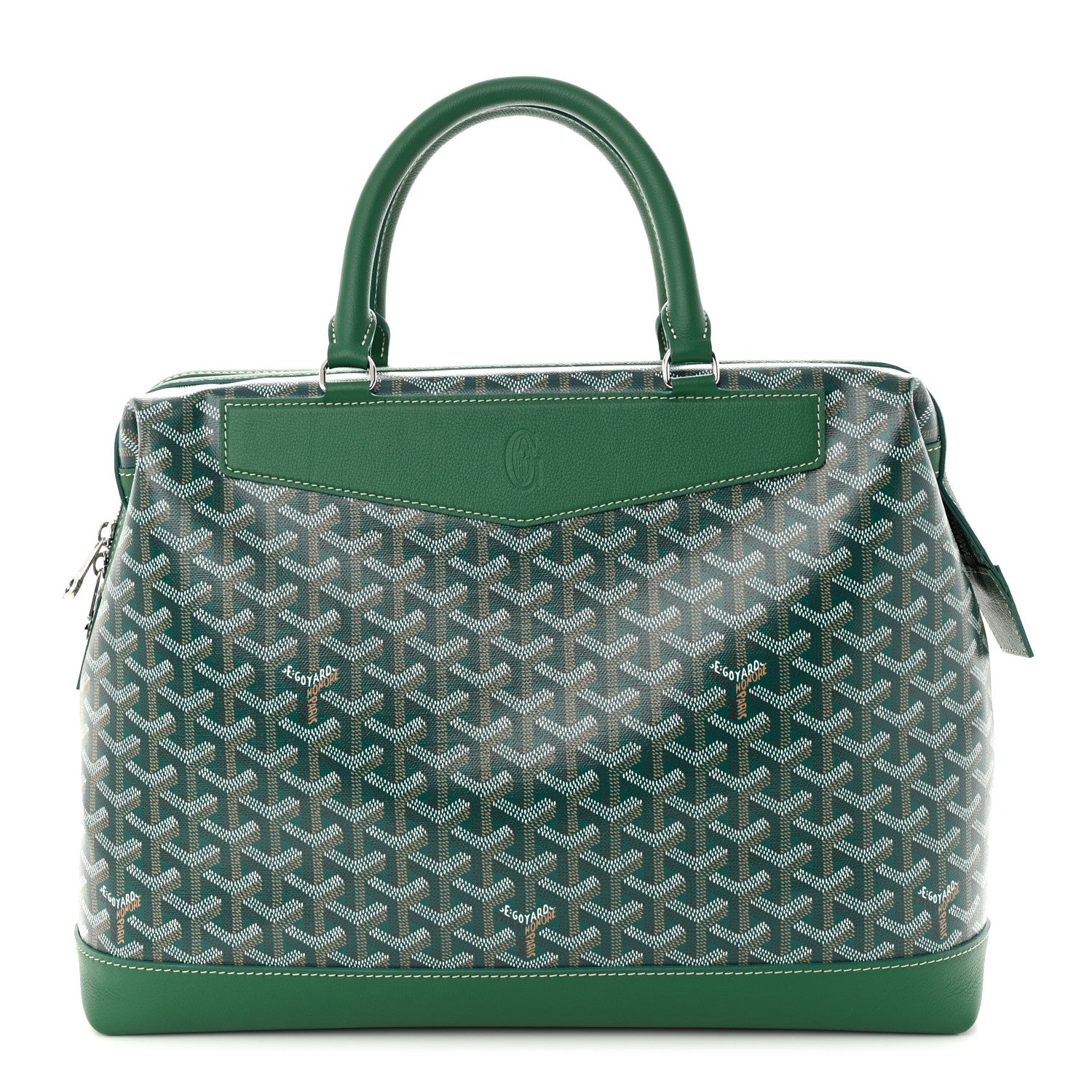 Goyard Goyardine Calfskin Cisalpin Document Case Green 1 of 9