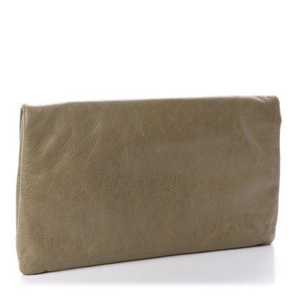 Balenciaga Agneau Giant 12 Silver Hardware Envelope Clutch Beige Latte 3 of 10