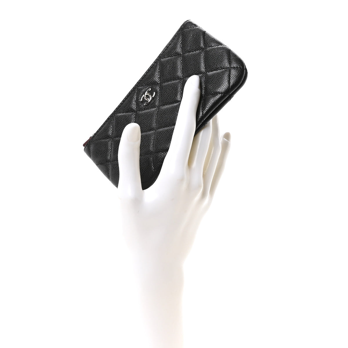 Chanel Caviar Quilted Small Cosmetic Case Black 2 of 11