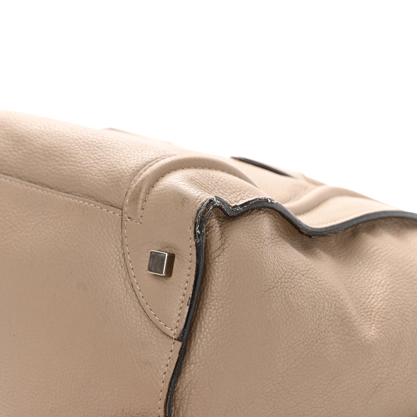 Drummed Calfskin Mini Luggage Dune