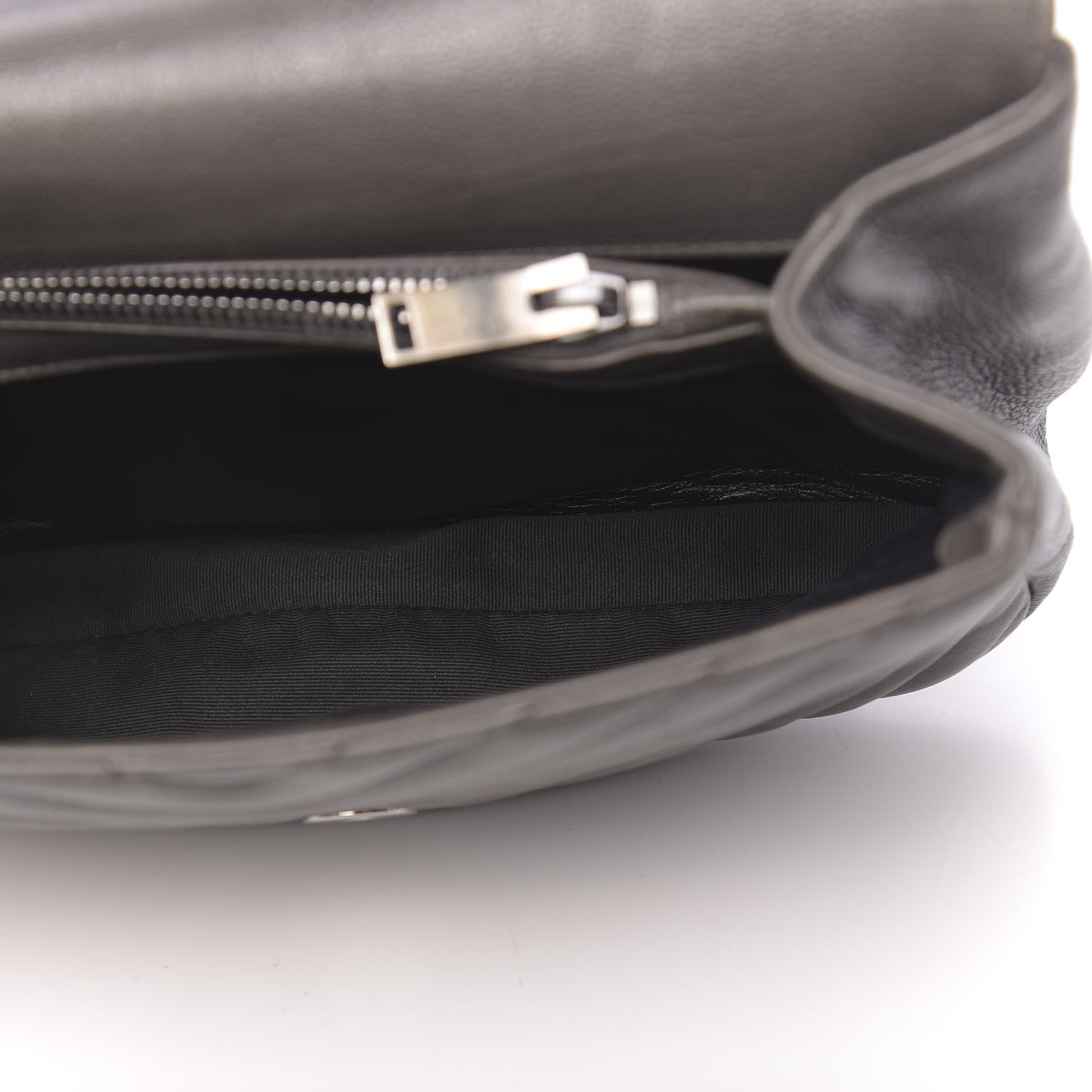 Saint Laurent Matelasse Chevron Monogram Medium College Bag Gray 6 of 23