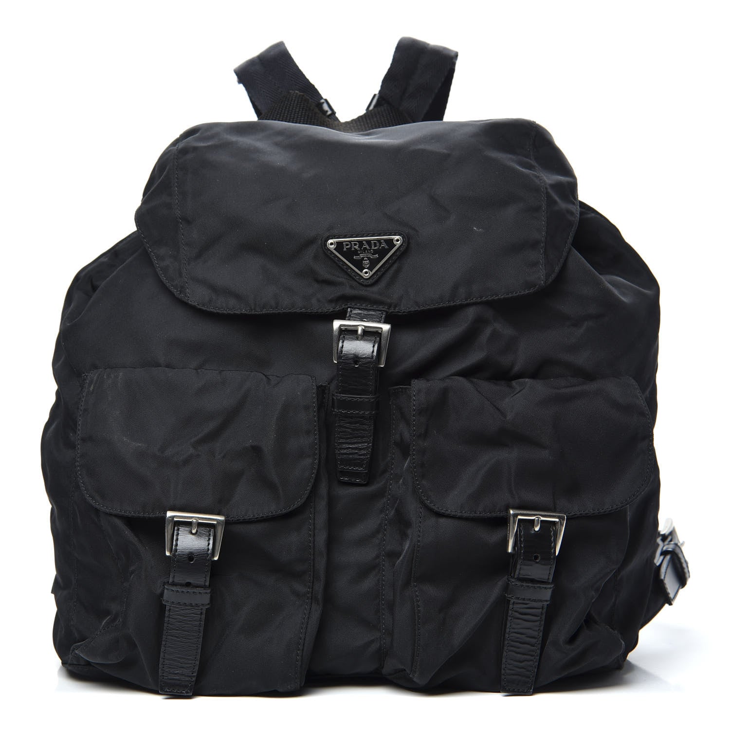 Prada Nylon Vela Medium Backpack Black 1 of 10