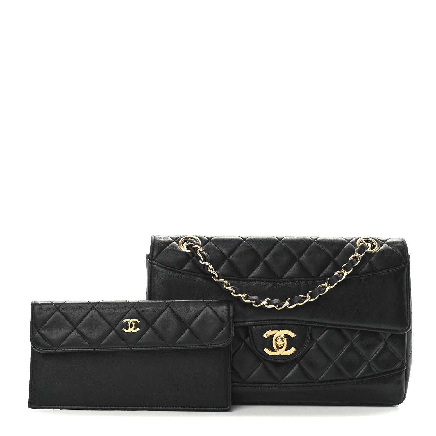 Chanel Lambskin Quilted Small Single Flap Black 1 of 12