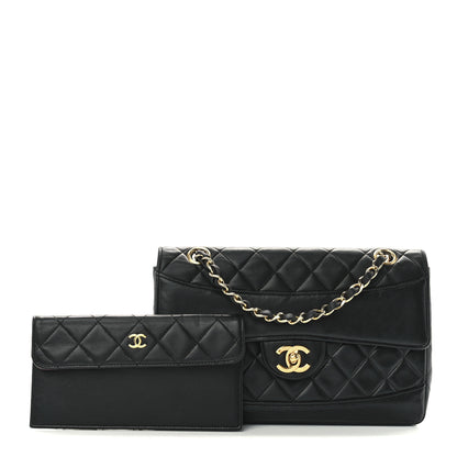 Chanel Lambskin Quilted Small Single Flap Black 1 of 12