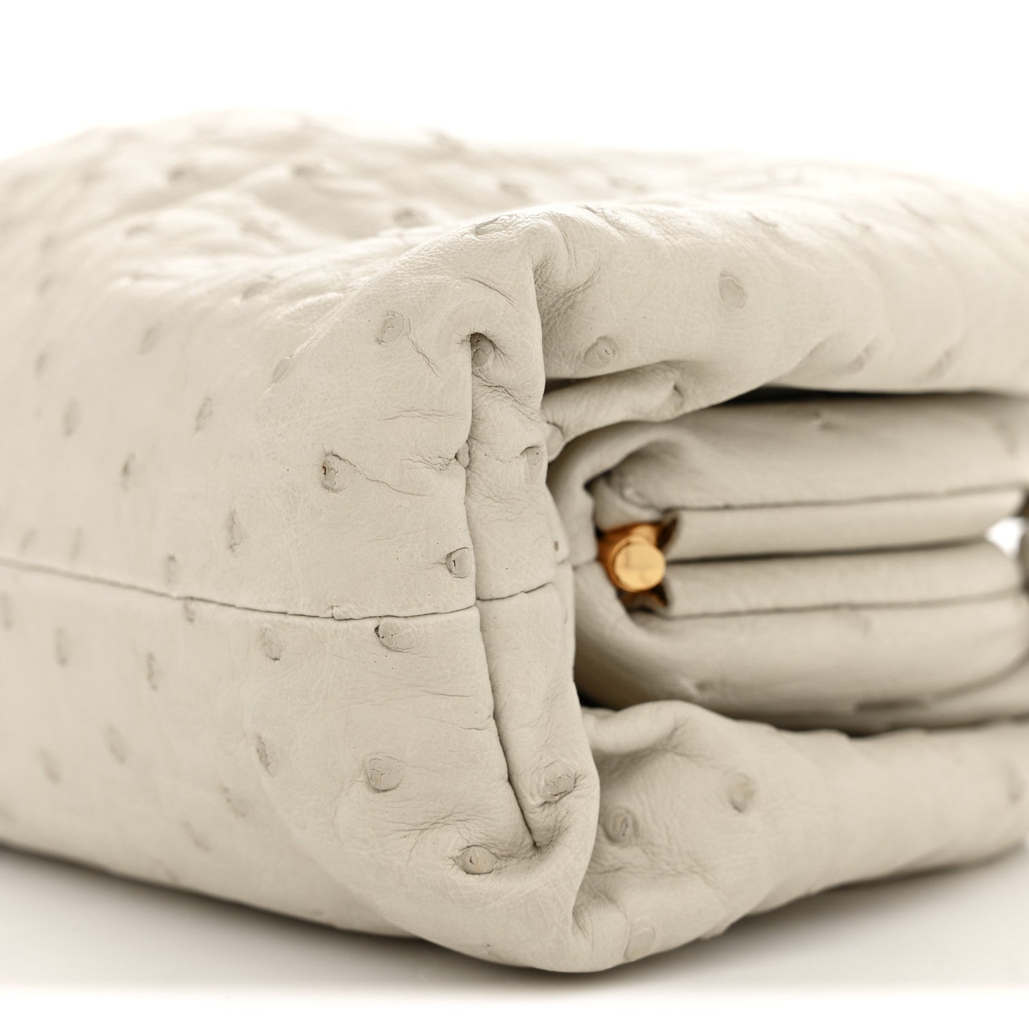 Bottega Veneta Ostrich The Mini Pouch White 10 of 10