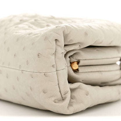 Bottega Veneta Ostrich The Mini Pouch White 10 of 10