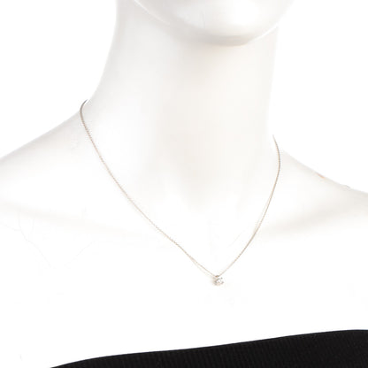 Tiffany Platinum Diamond .17ct Solitaire Pendant Necklace 2 of 4