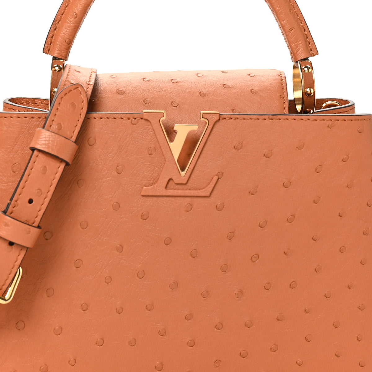 Louis Vuitton Ostrich Capucines BB Cognac 7 of 10