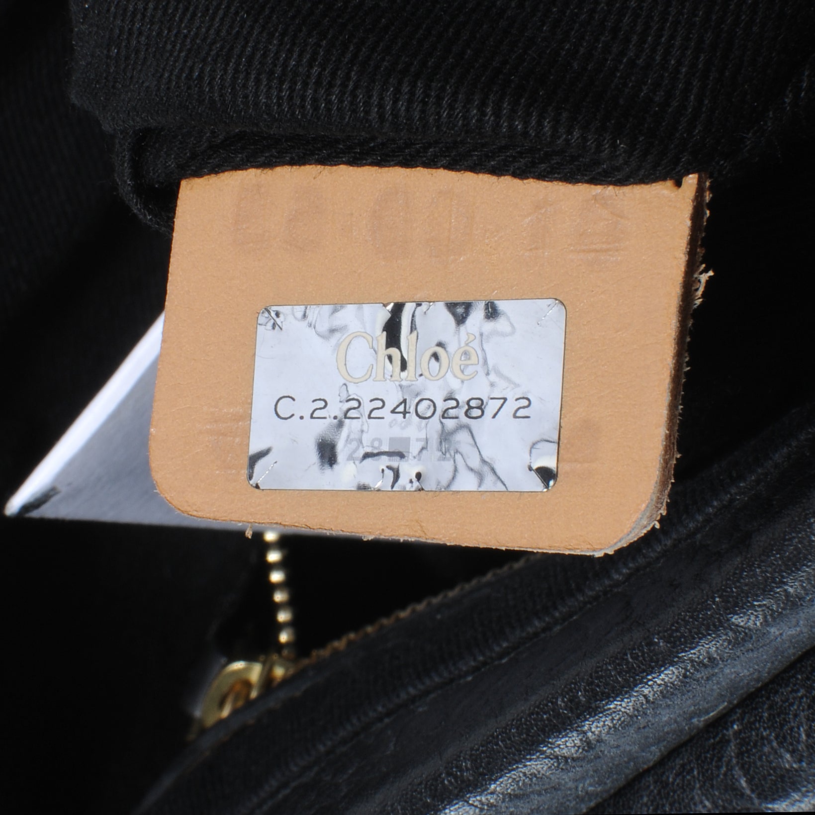 Chloe Grained Calfskin Sally Shoulder Clutch Bag Black 7 of 9
