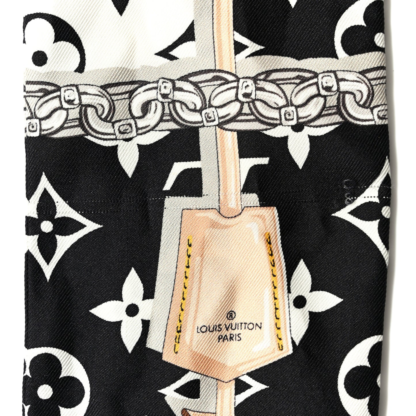 Silk Monogram Confidential Bandeau Black