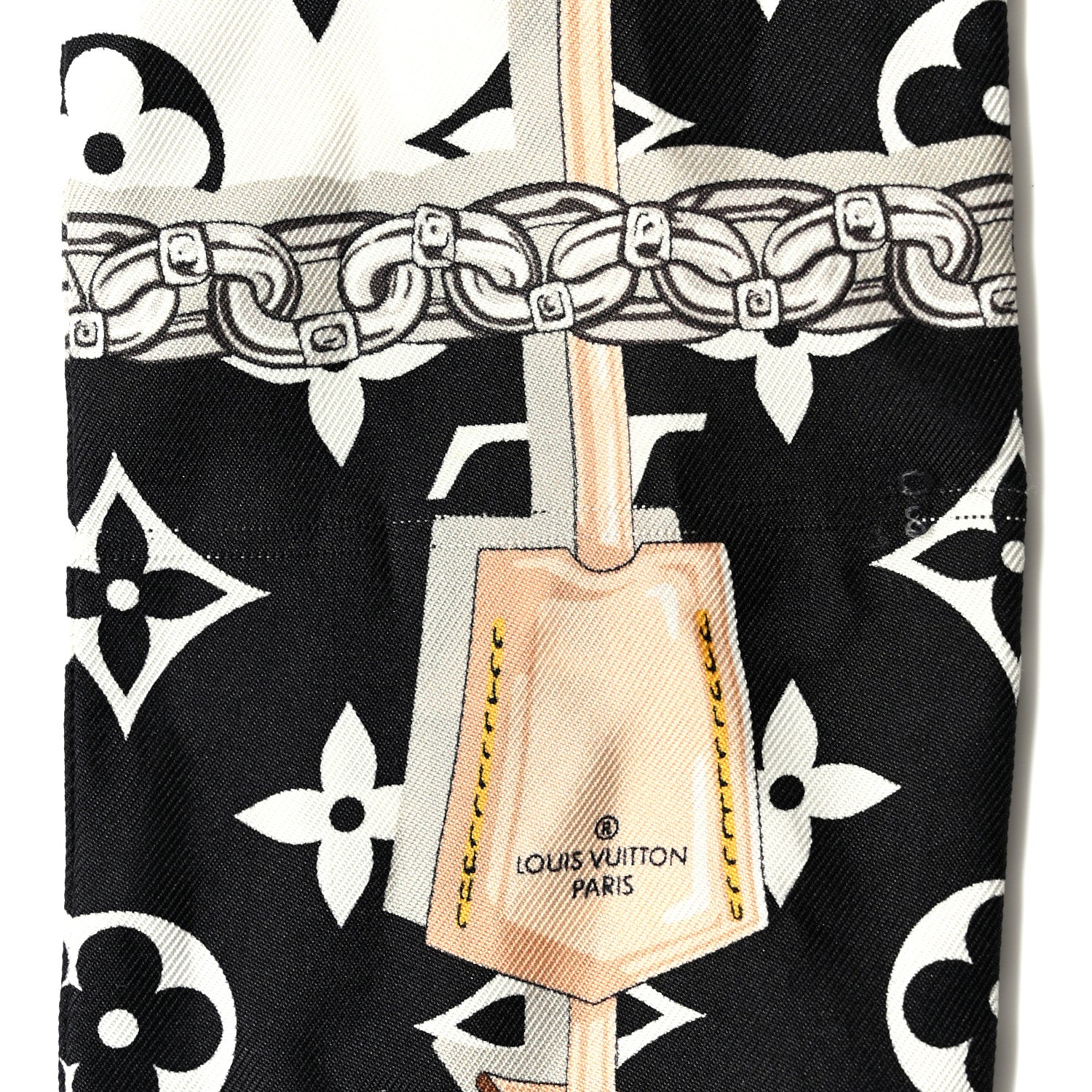 Louis Vuitton Silk Monogram Confidential Bandeau Black 5 of 7