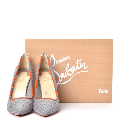Christian Louboutin Fishnet Suede Follies Resille 100 Pumps 38 8 of 8
