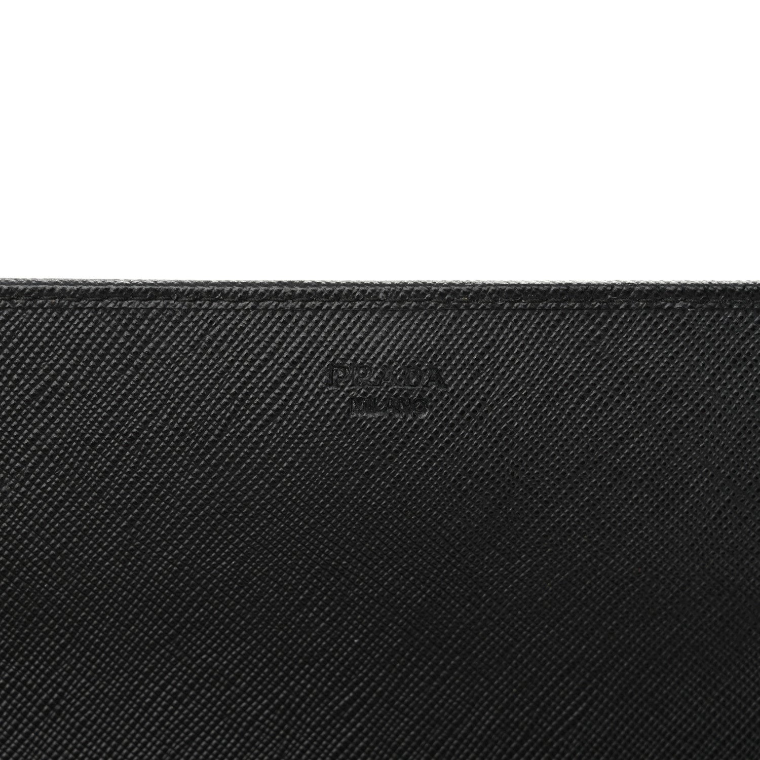 Prada Saffiano Metal Oro Chain Wallet Black 6 of 14