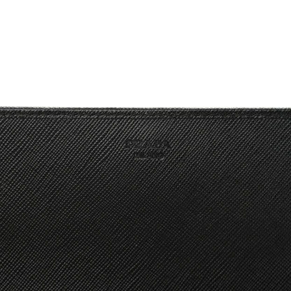 Prada Saffiano Metal Oro Chain Wallet Black 6 of 14