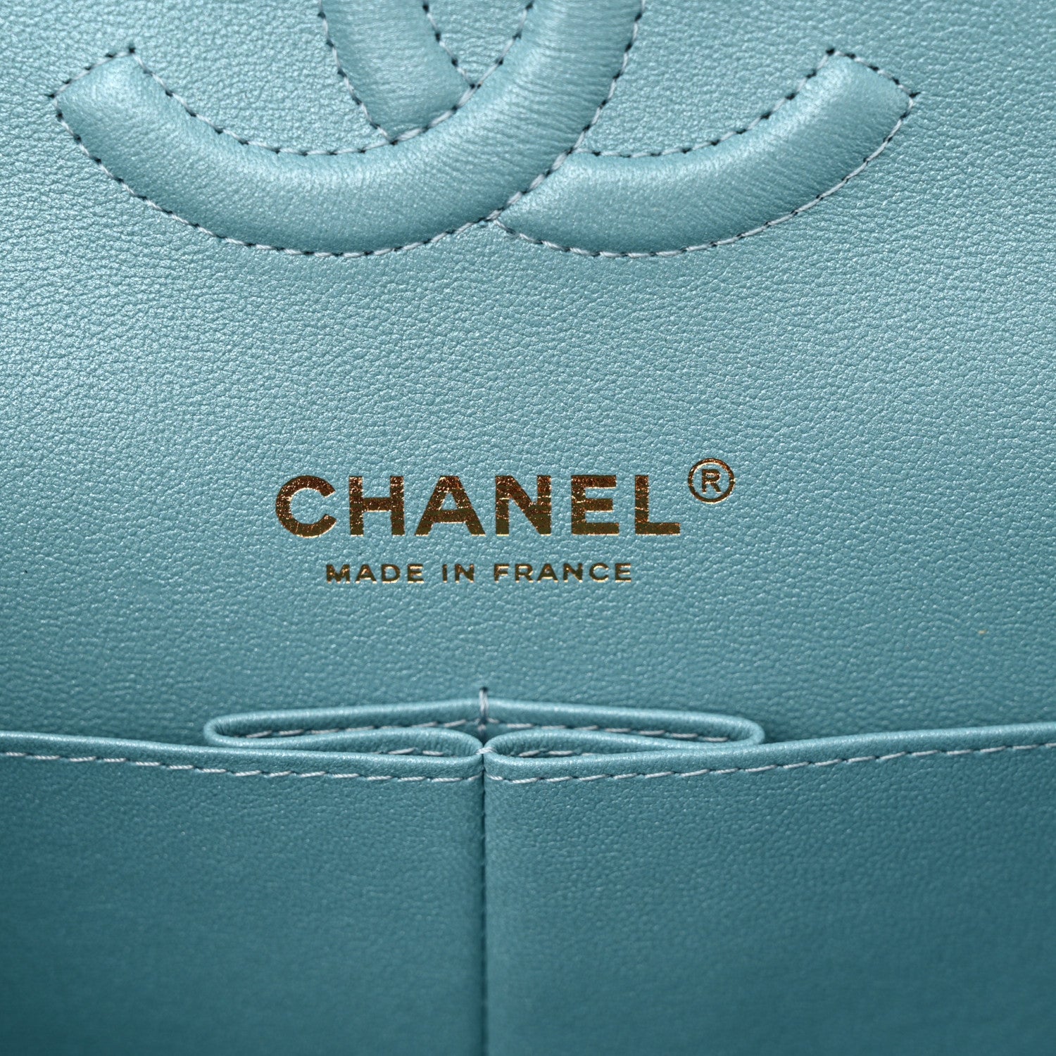 Chanel Lambskin Quilted Tie Dye Ombre Medium Double Flap Blue Multicolor 6 of 13