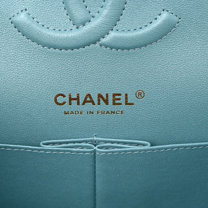 Chanel Lambskin Quilted Tie Dye Ombre Medium Double Flap Blue Multicolor 6 of 13