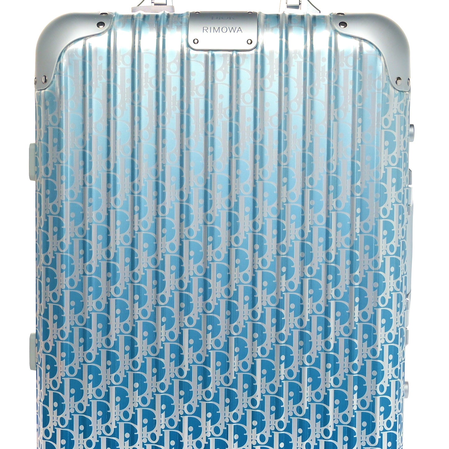 X RIMOWA Aluminum Gradient Cabin Luggage Blue Multi