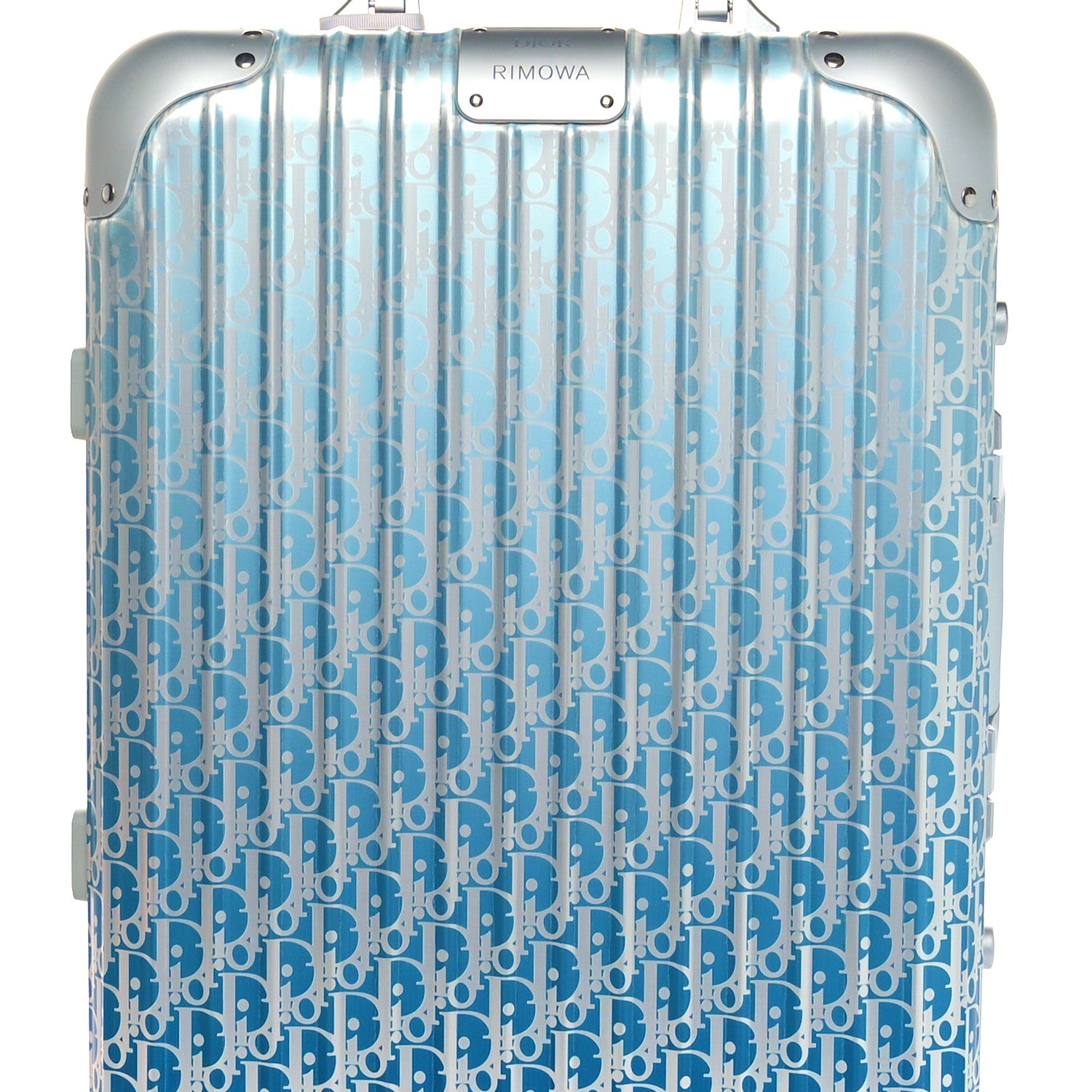 Christian Dior X RIMOWA Aluminum Gradient Cabin Luggage Blue Multi 6 of 8