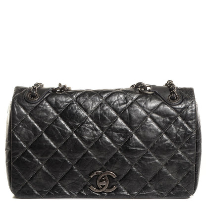 Chanel Aged Calfskin Quilted Medium Pondichery Flap Black 1 of 7