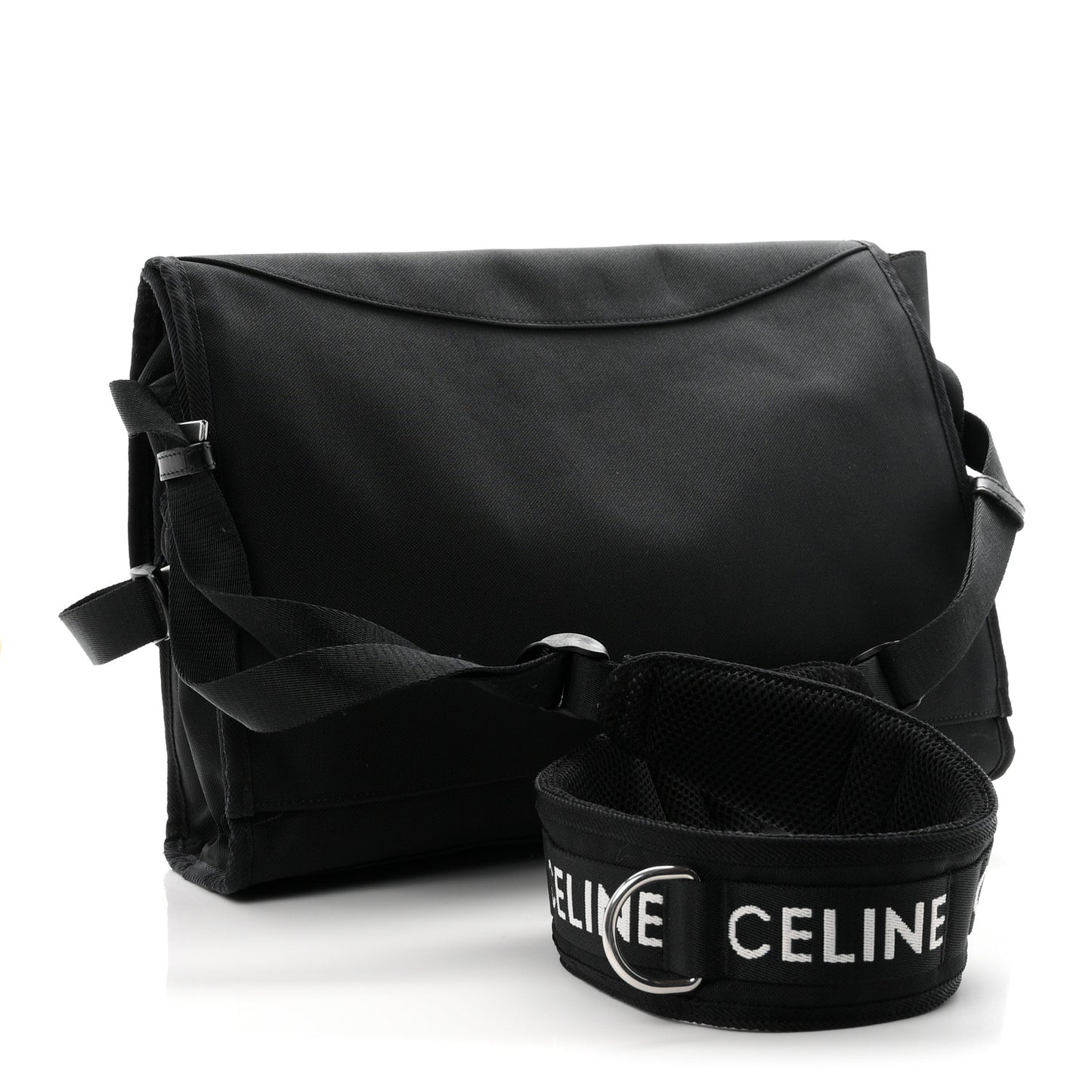 Canvas Trekking Large Messenger Bag Black
