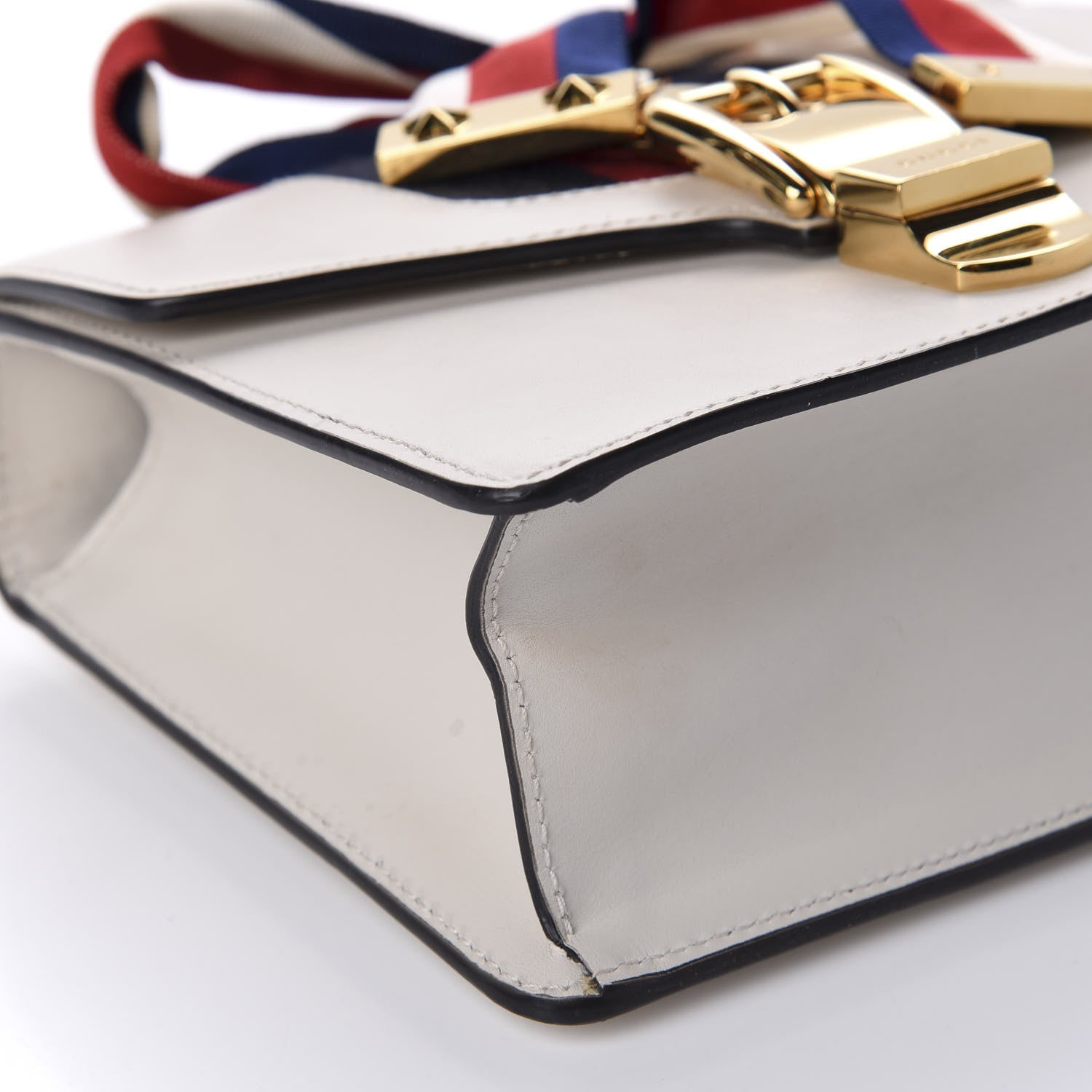 Gucci Calfskin Mini Sylvie Chain Shoulder Bag White 6 of 10