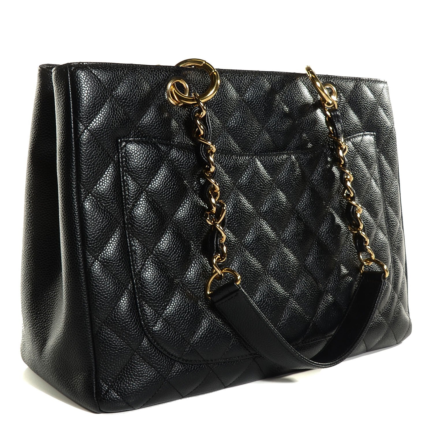 Chanel Caviar Quilted Grand Shopping Tote GST Black 3 of 7