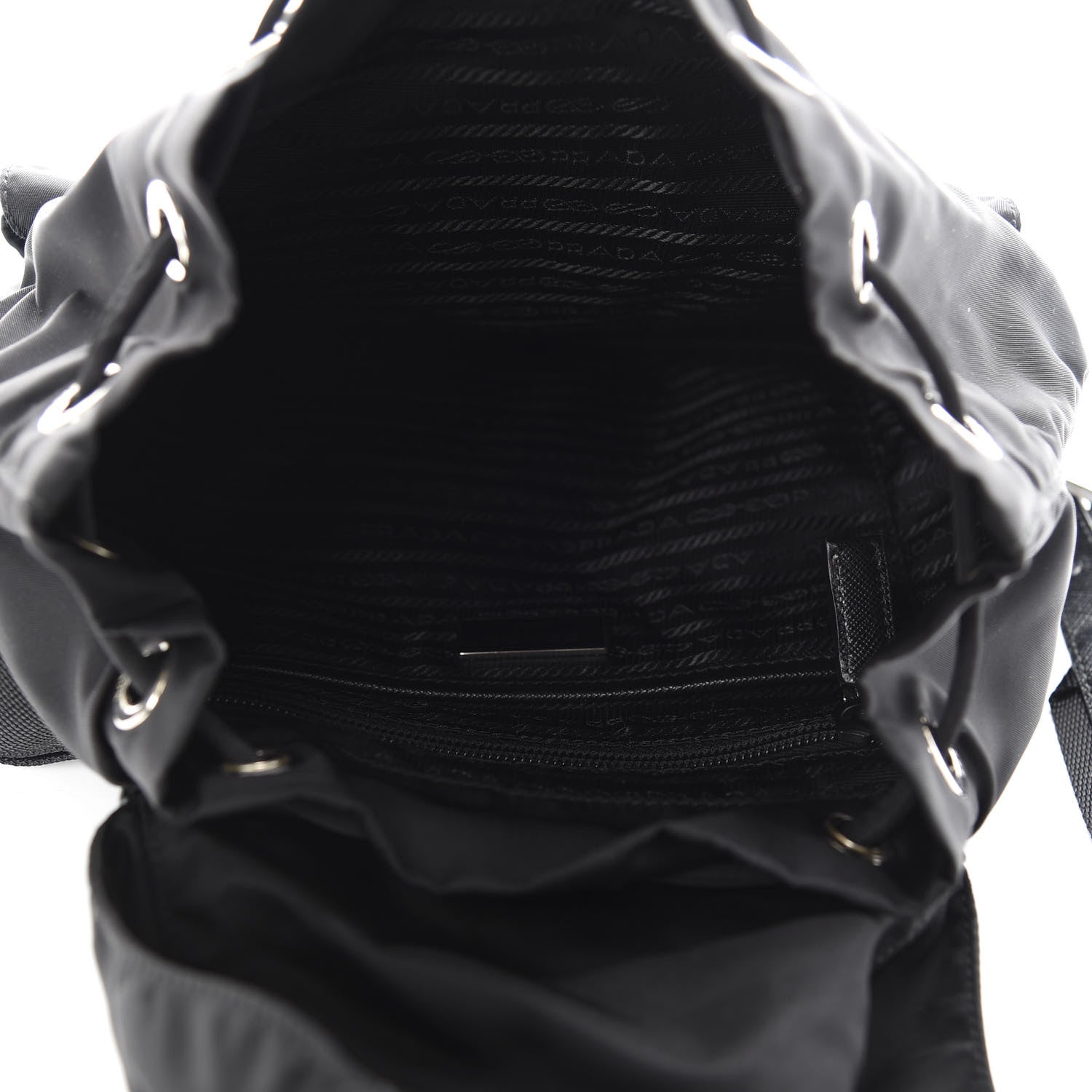 Prada Tessuto Nylon Saffiano Small Backpack Black 4 of 9