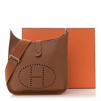 Hermes Taurillon Clemence Evelyne III GM Gold 11 of 11