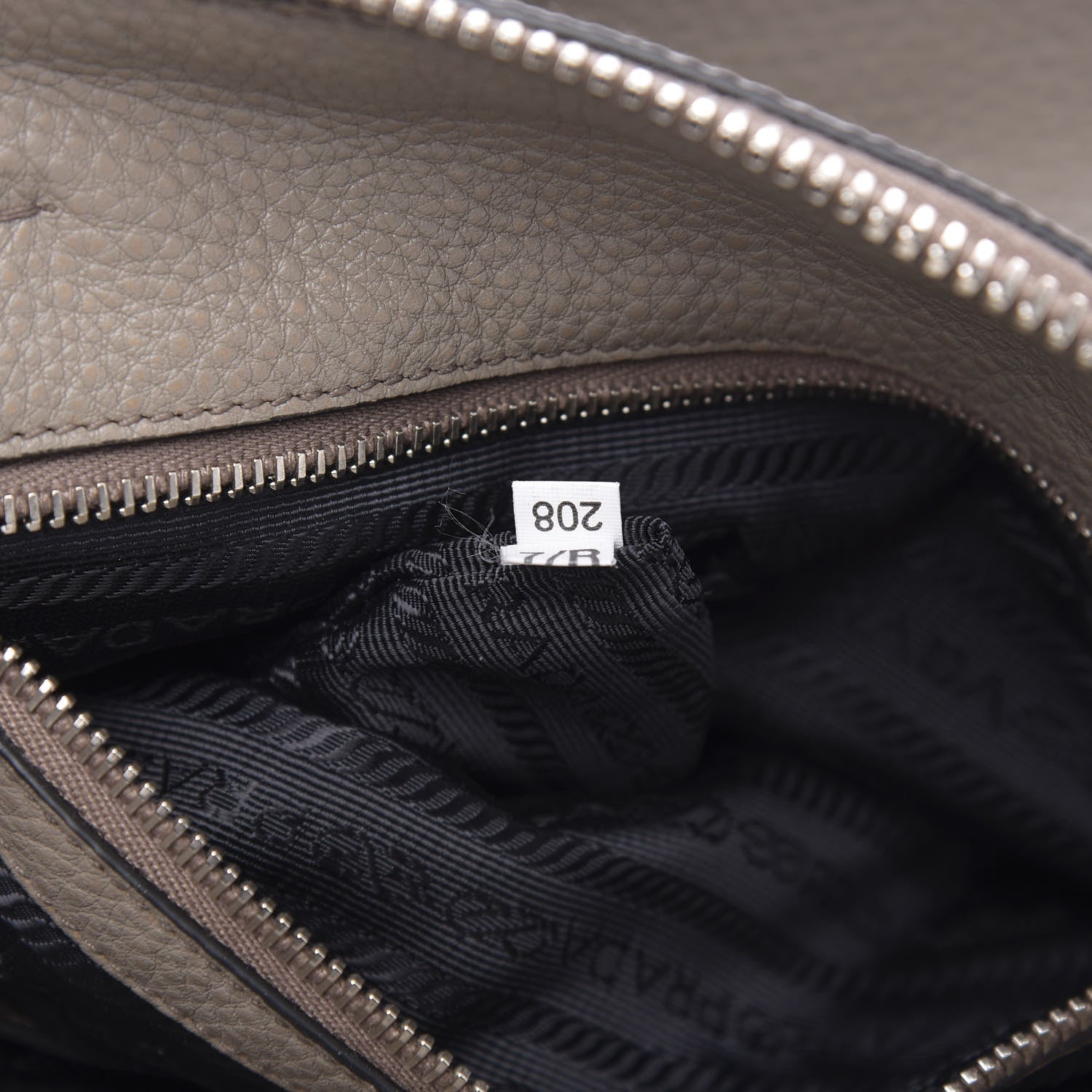 Prada Vitello Daino Shoulder Bag Pomice 7 of 12