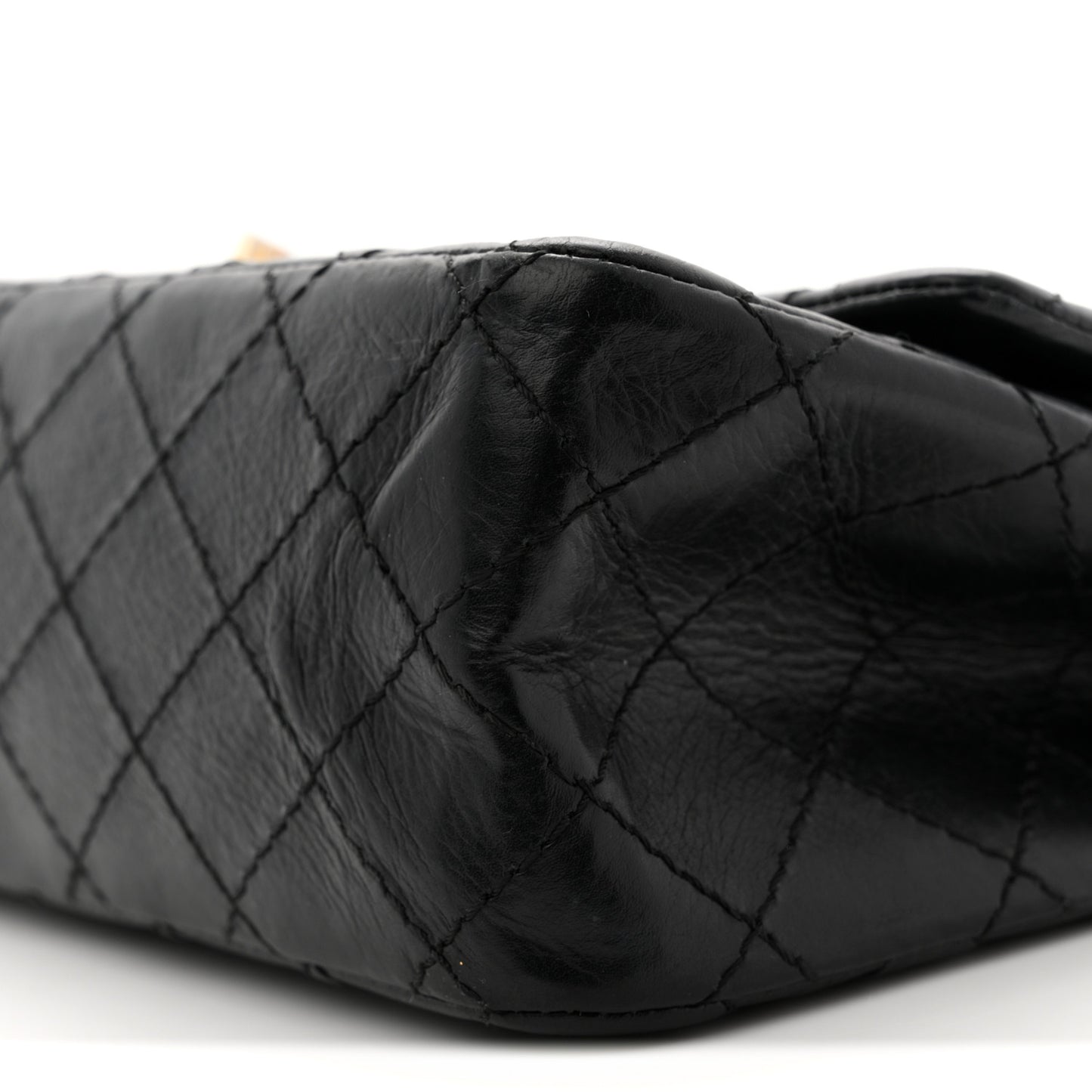 Aged Calfskin Quilted 2.55 Reissue 225 Flap Black