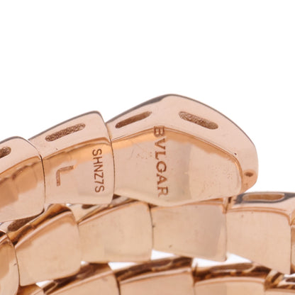 Bulgari 18K Rose Gold Diamond Serpenti Viper Wrap Ring L 4 of 4