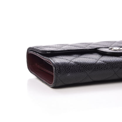 Chanel Caviar Quilted Long Flap Wallet Black 9 of 9
