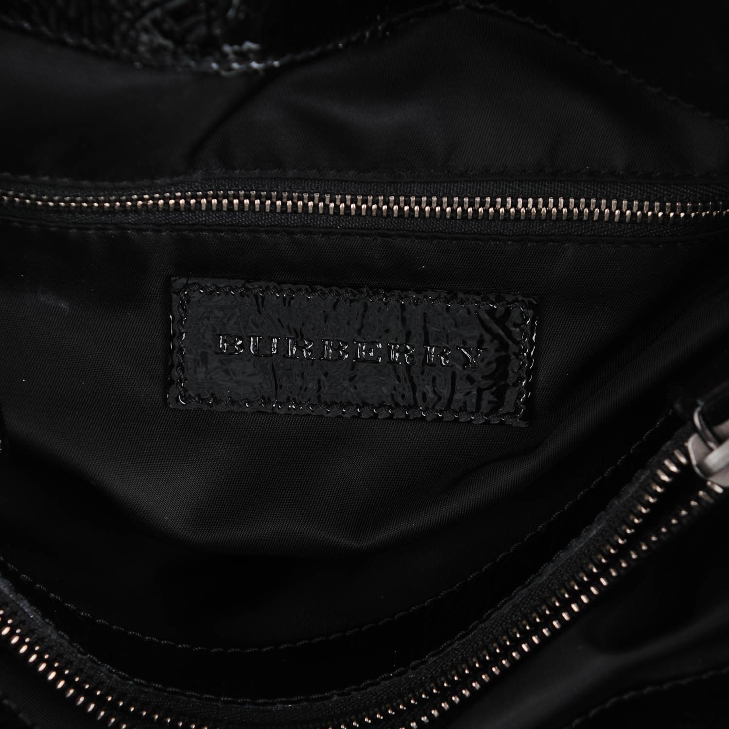 Burberry Nylon Beat Check Hobo Black 6 of 8