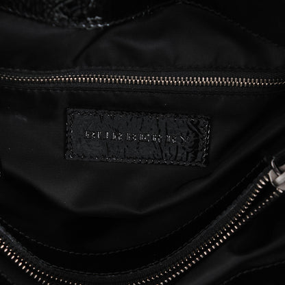 Burberry Nylon Beat Check Hobo Black 6 of 8