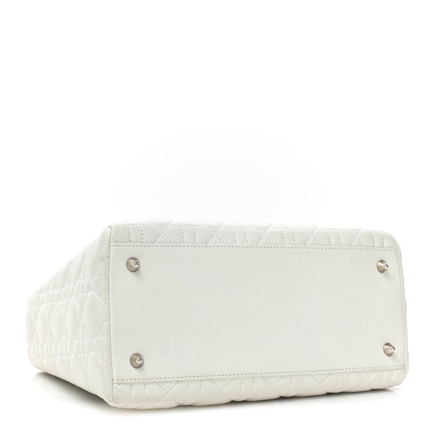 Christian Dior Lambskin Cannage Medium Lady Dior White 4 of 13
