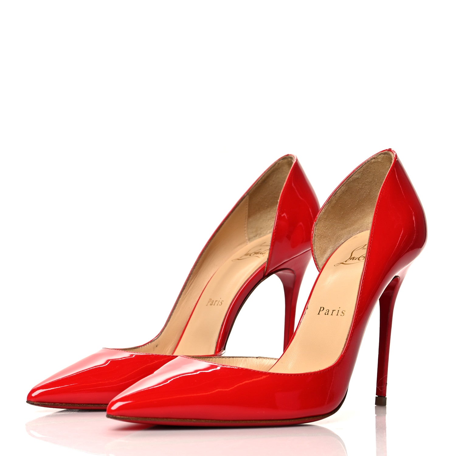 Christian Louboutin Patent Iriza 100 Pumps 38.5 Pavot 3 of 11