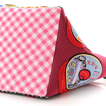 Christian Louboutin Canvas Embroidered Calfskin Caracaba Tote Multicolor 9 of 9