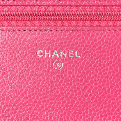 Chanel Caviar Quilted Wallet on Chain WOC Pink 6 of 13