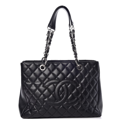 Chanel Caviar Quilted Grand Shopping Tote GST Black 1 of 8