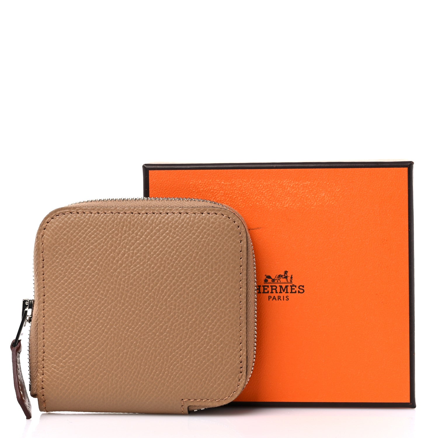 Hermes Epsom Silk'in Coin Purse Chai 7 of 7
