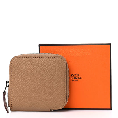 Hermes Epsom Silk'in Coin Purse Chai 7 of 7