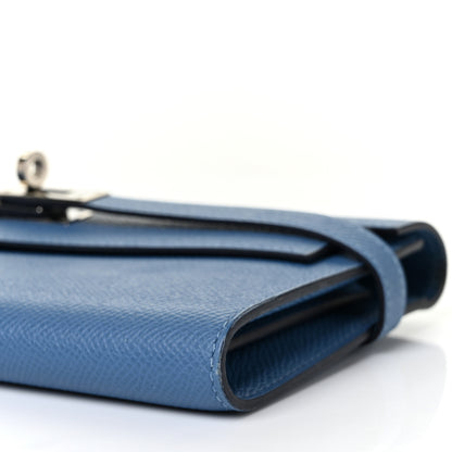 Hermes Epsom Kelly Longue Wallet Bleu Azur 8 of 9