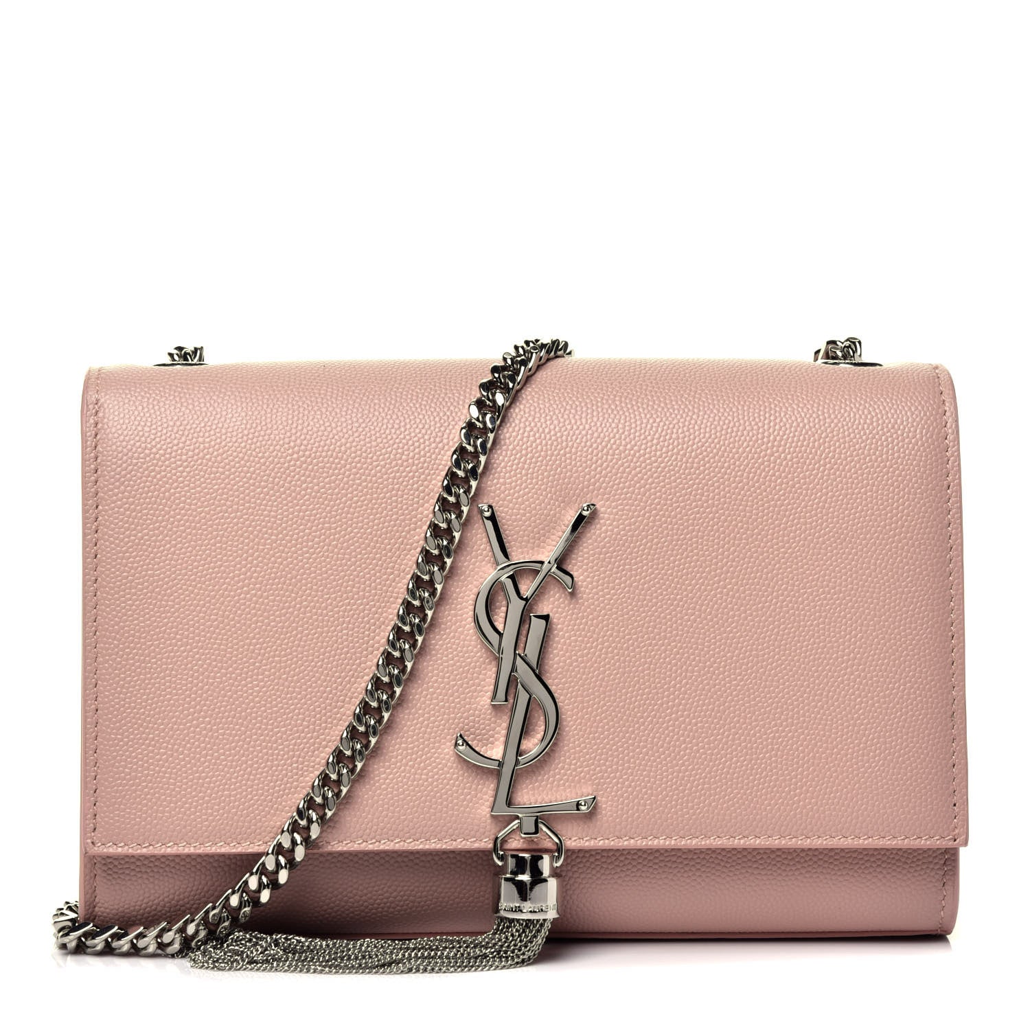 Saint Laurent Grain De Poudre Small Classic Monogram Kate Tassel Satchel Pale Blush 1 of 9