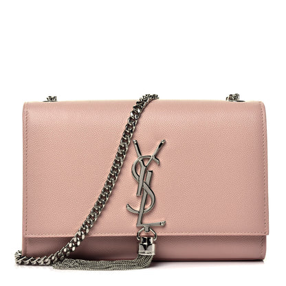 Saint Laurent Grain De Poudre Small Classic Monogram Kate Tassel Satchel Pale Blush 1 of 9