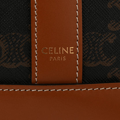 Celine Triomphe Canvas Calfskin Small Bucket Bag Tan 6 of 10