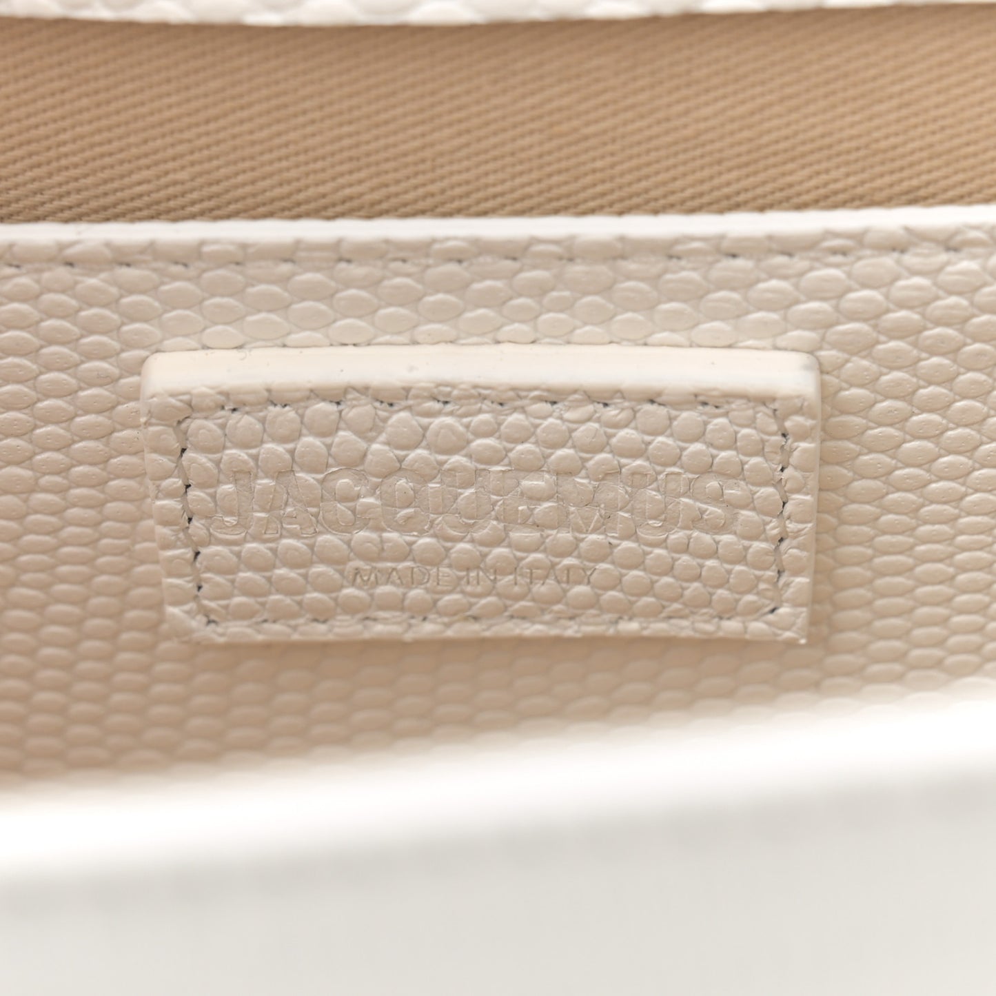 Calfskin Lizard Embossed Le Grand Bambino White