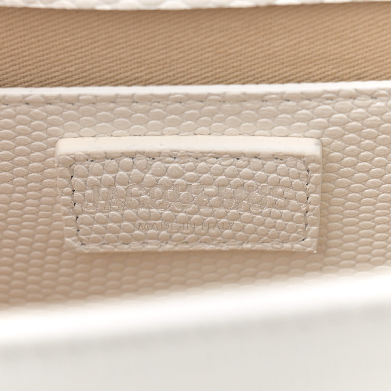 Jacquemus Calfskin Lizard Embossed Le Grand Bambino White 6 of 11
