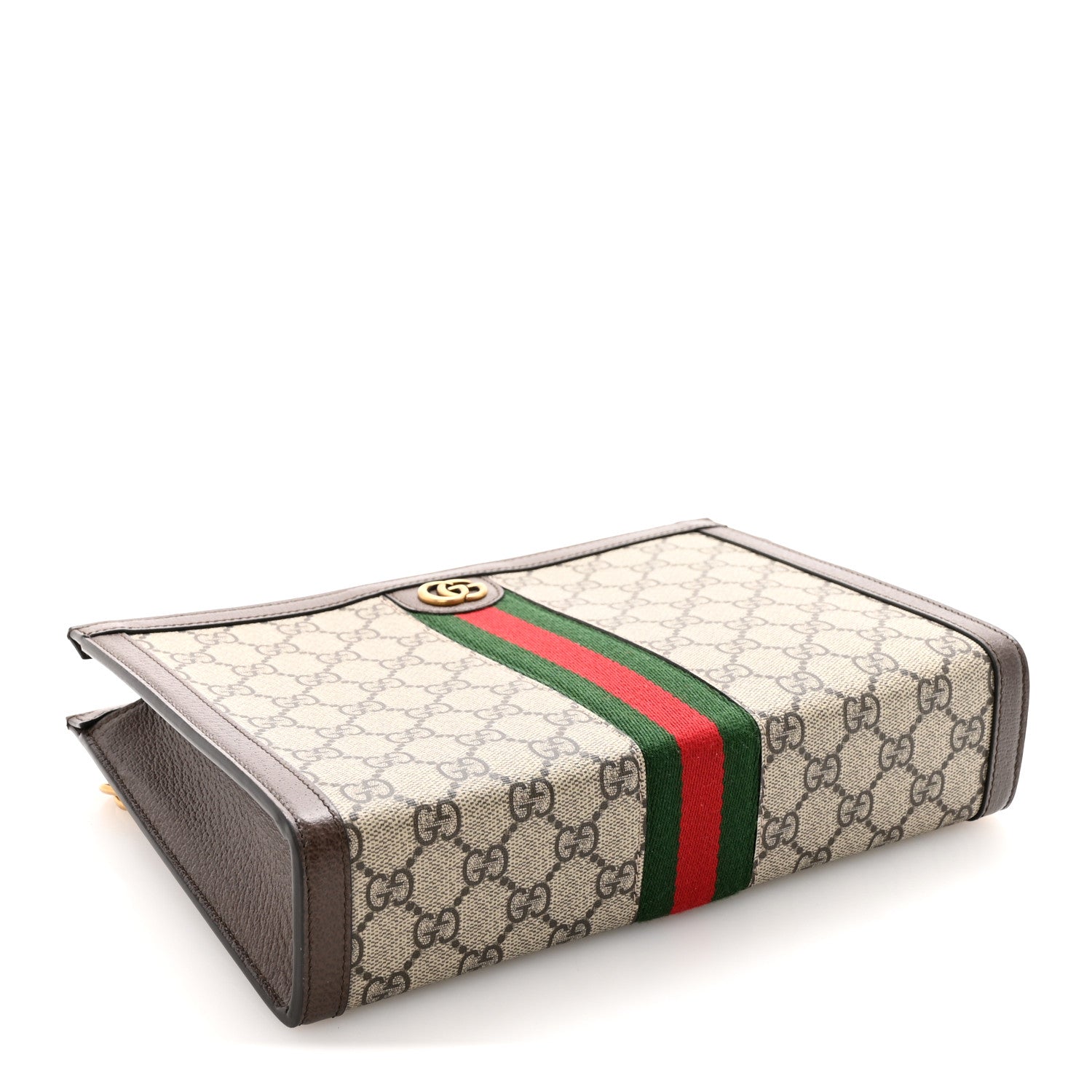 Gucci GG Supreme Monogram Textured Dollar Calfskin Web Small